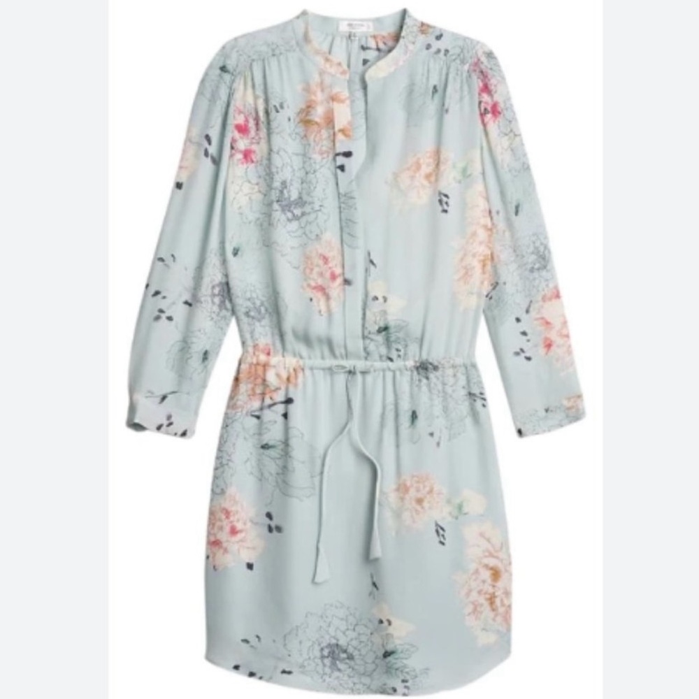 Aritzia Bennett Floral Dress - Light Blue and Pink